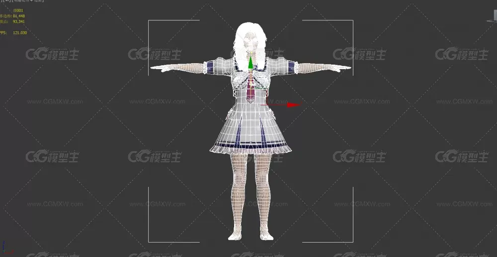 写实女人模型  游戏时装女角色模型-11