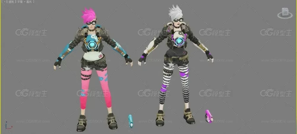 3D游戏女角色模型-8