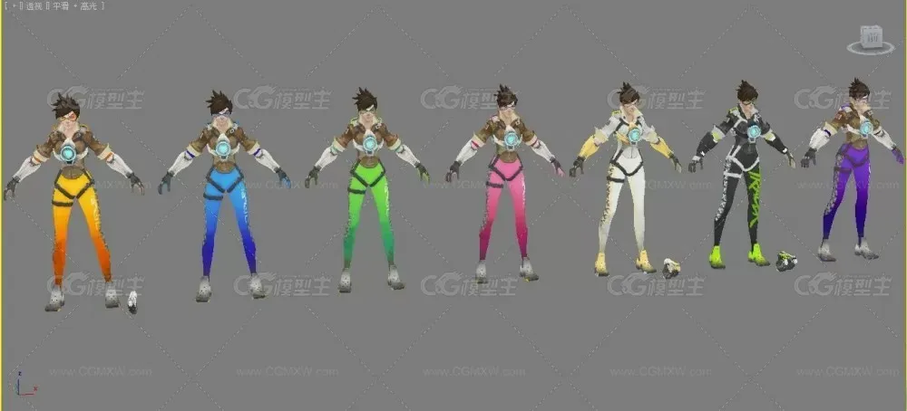 3D游戏女角色模型-7