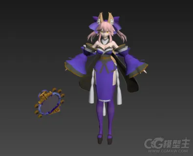 卡通游戏女角色模型
