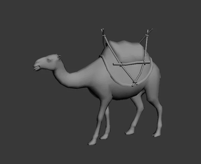 骆驼3D动画模型 带全套游戏动作 BIP格式动作文件-1