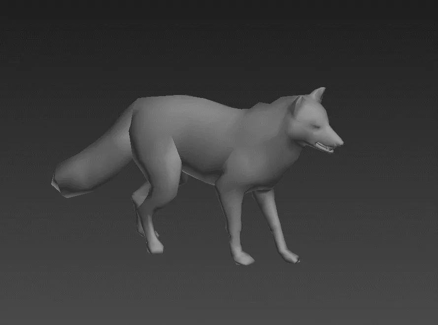 狐狸动画模型 bip动作 有攻击 待机 走路 等动作