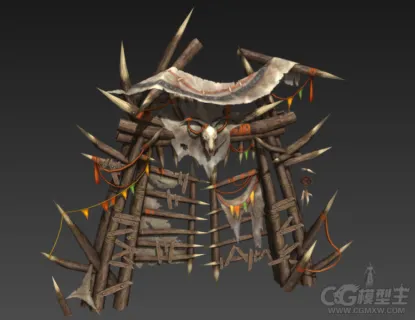 游戏山寨大门3D模型