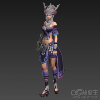 苗族女孩3D模型