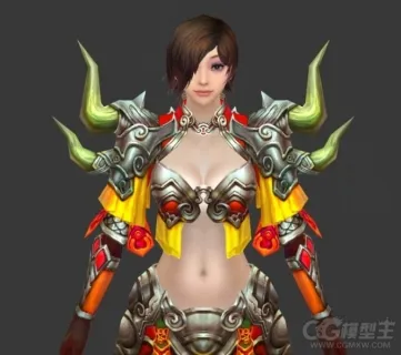 3D游戏女角色模型