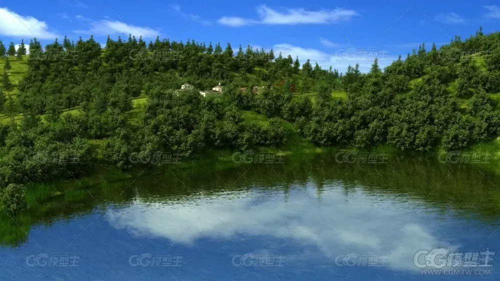 山水自然场景模型-1