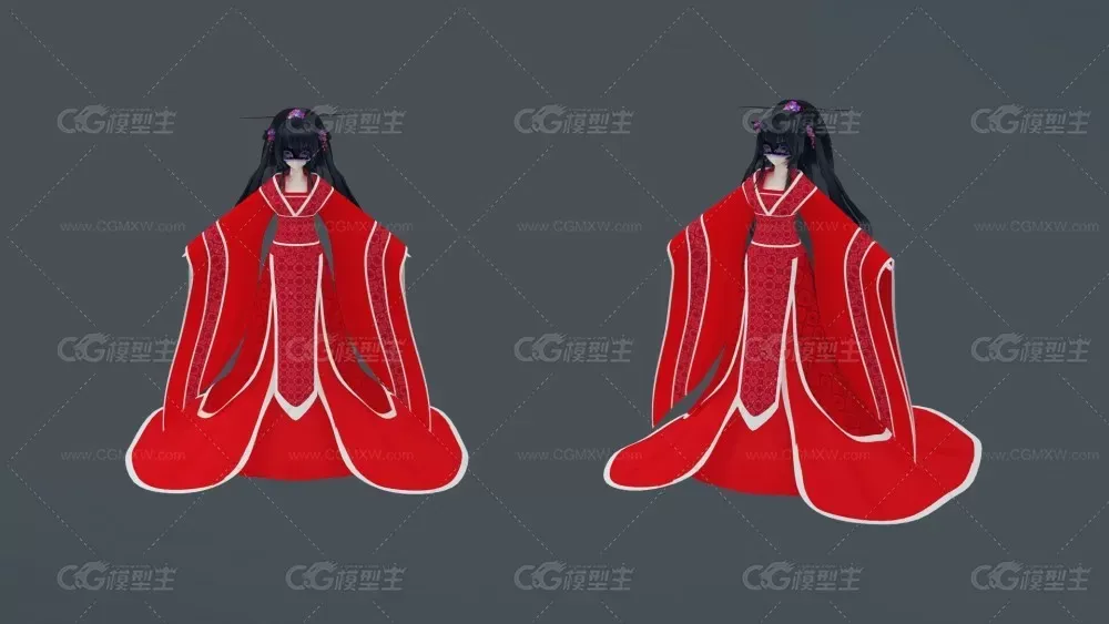 汉服女角色模型-1
