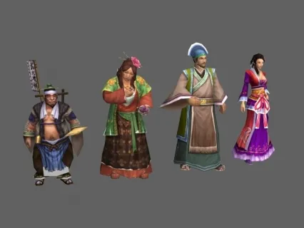 武大郎 王婆 西門慶 潘金蓮 3D人物模型