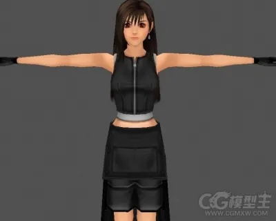 卡通游戏美女模型
