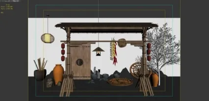 树，农作物，景观小品