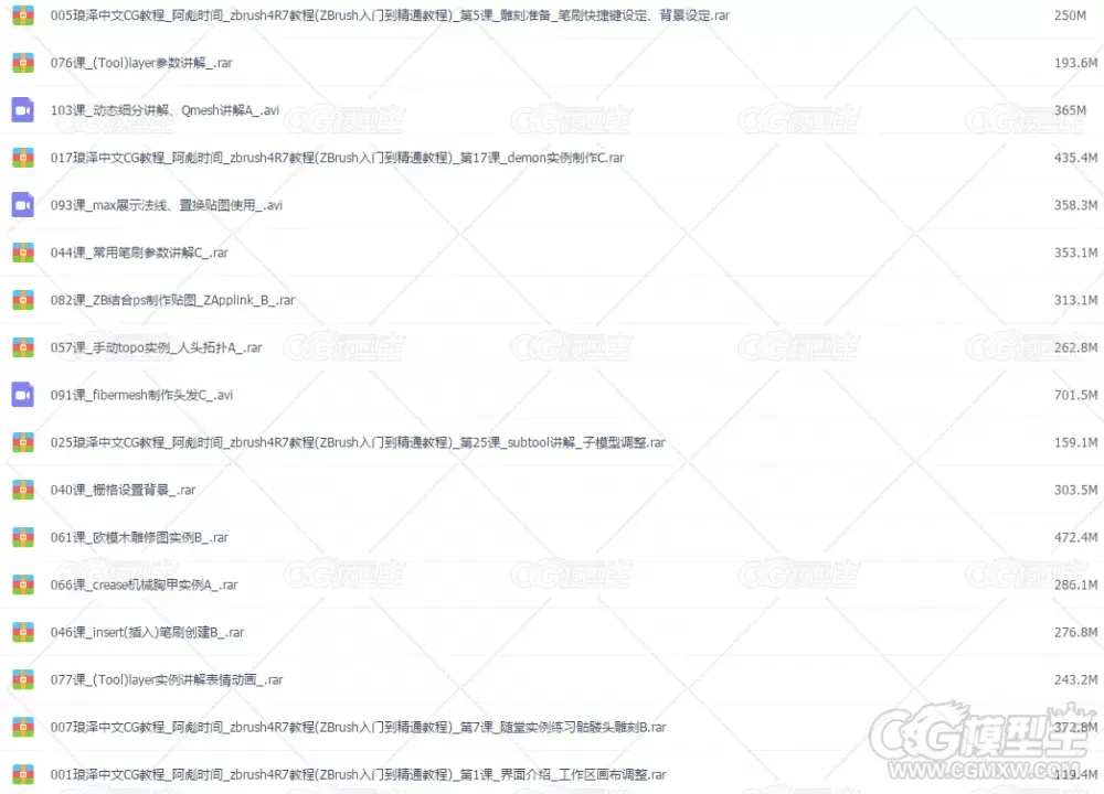 zbrush4R7教程(ZBrush入门到精通教程)120集-6