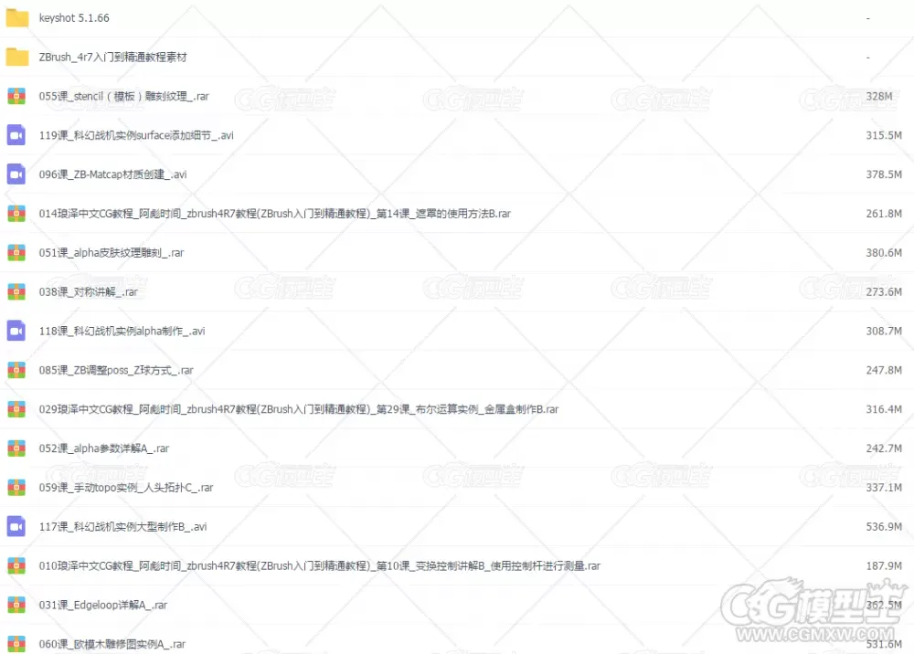 zbrush4R7教程(ZBrush入门到精通教程)120集-5