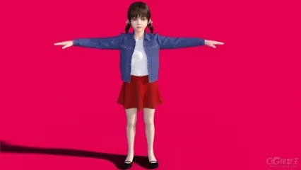 写实小女孩3D模型