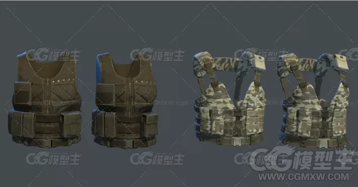 防弹背心 防弹衣 3D模型-2