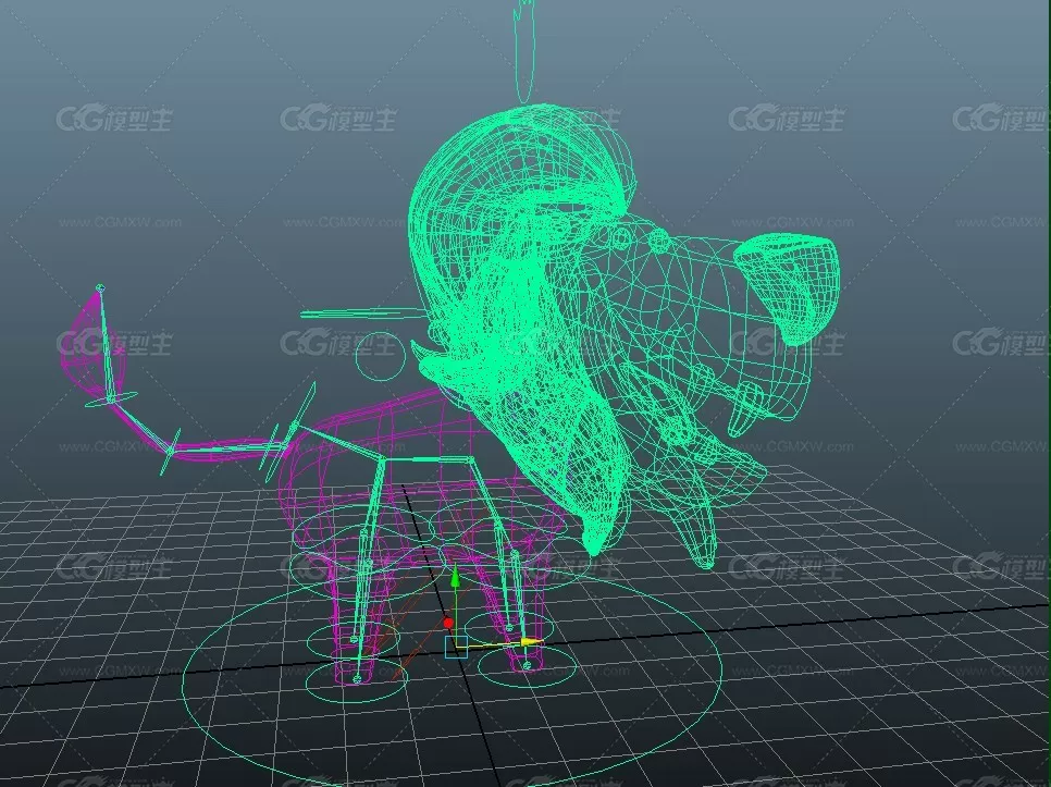 卡通狮子模型 带骨骼绑定-7