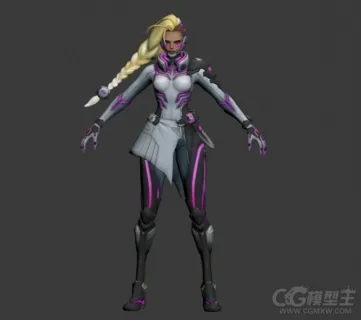 科幻女角色模型