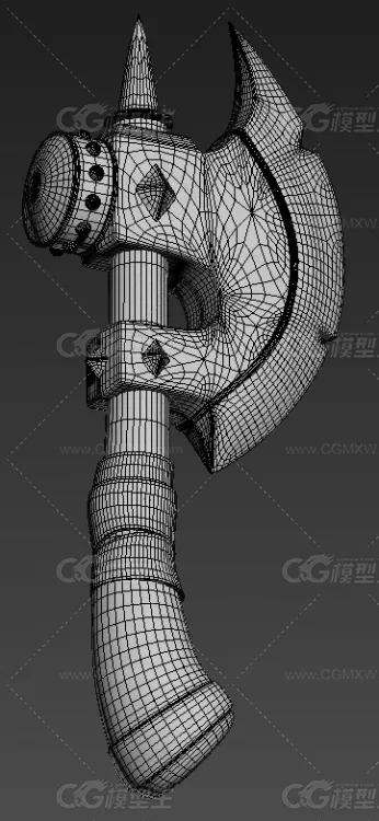 木柄手斧（白模）-4