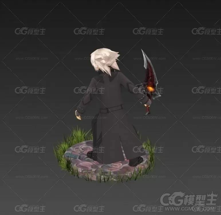 持刀男孩3D动画模型-12