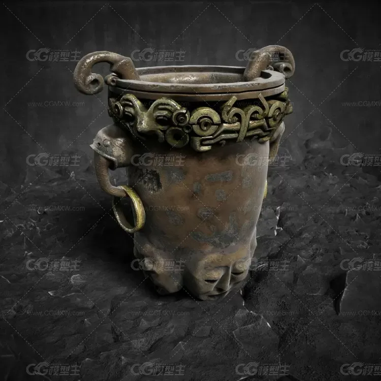 中世纪部件 魔幻 实验 桶 器皿-1