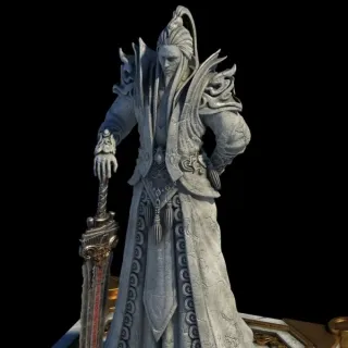 武侠，雕像，雕塑，雕刻，剑士，男人，老头