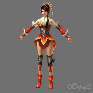 3D游戏女角色模型