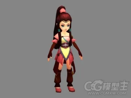 卡通小女孩3D模型