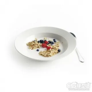 盘子 勺子 食物