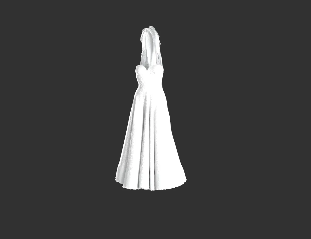 【高品质】抹胸婚纱 婚纱礼服模型 典雅西式婚纱礼服模型-1