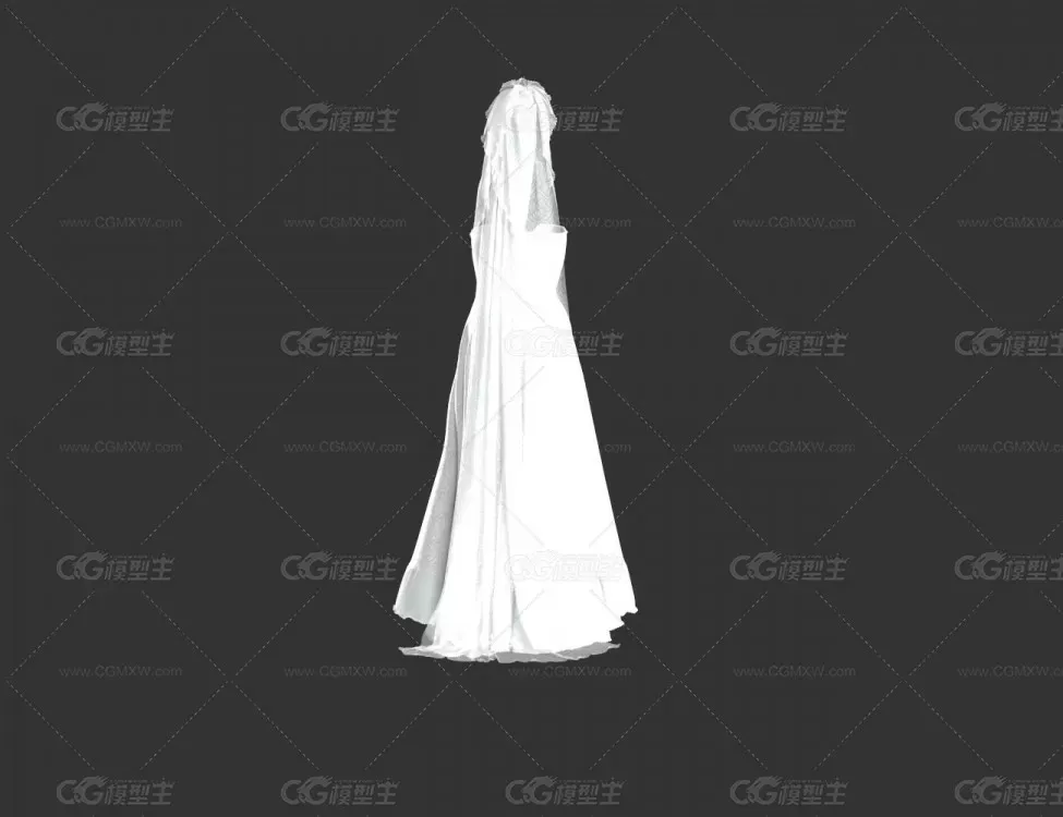 【高品质】抹胸婚纱 婚纱礼服模型 典雅西式婚纱礼服模型-3