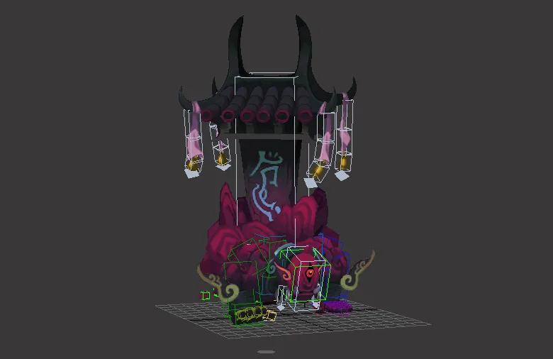 中国风石头怪 山神 卡通3dmax动画