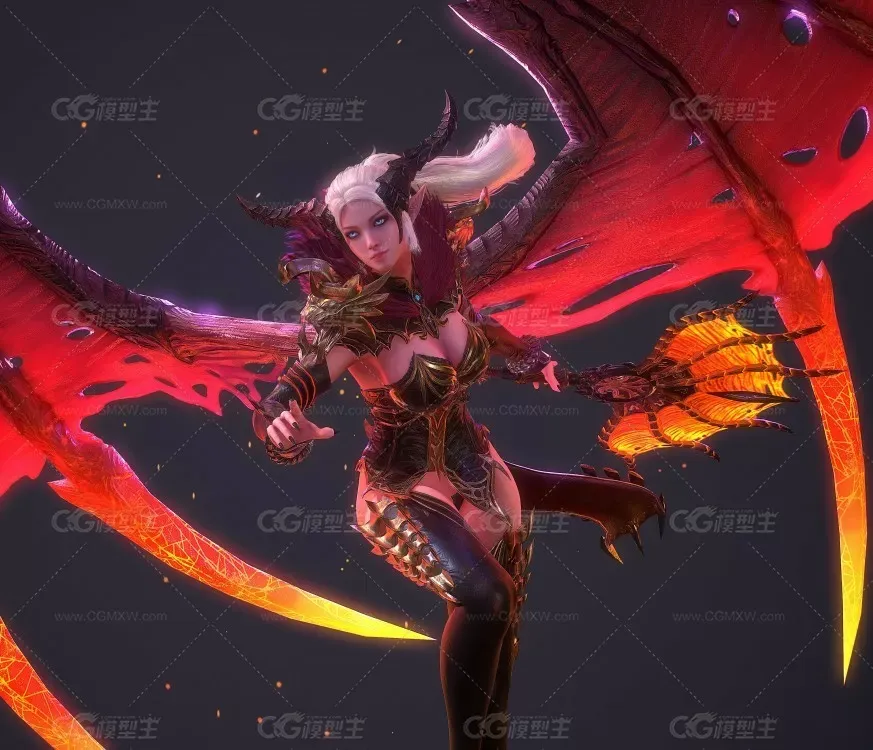 原创影视级建模 黑翼女王 Queen of Black wings-2