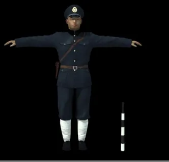 警察人物模型民国旧上海时期上海滩人物