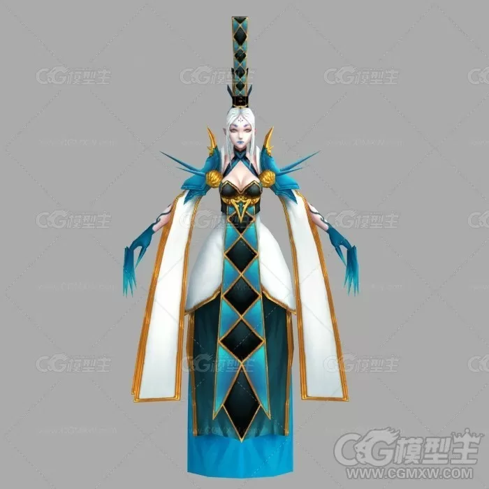 大师姐3D游戏角色模型-1