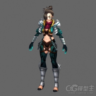 女刺客3D游戏角色模型