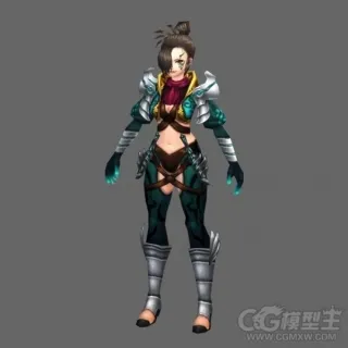女刺客3D游戏角色模型