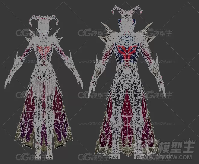 3D游戏神魔人物角色模型-2