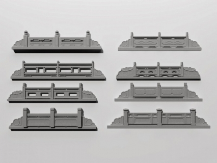 非常好看的室外围栏建筑模型