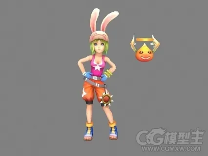 兔子女孩3D模型