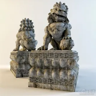石狮子3D模型下载