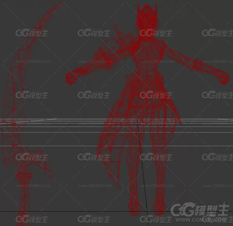 游戏女角色模型-2