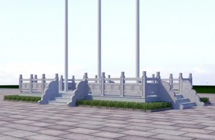 室外建筑升旗台