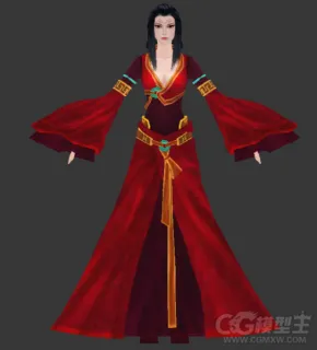 游戏女角色3D模型