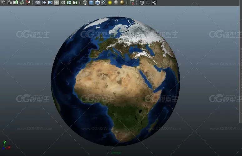 地球白天加夜晚maya模型免费下载-3