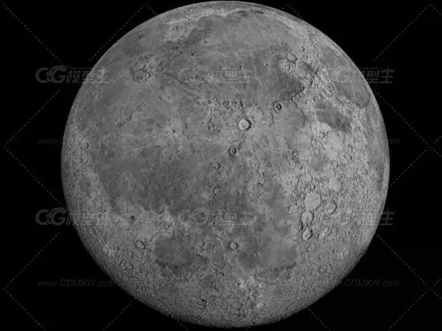 月球moon月亮及星球maya模型免费下载！坑坑洼洼的月球maya 3dmax模型免费下载！-5