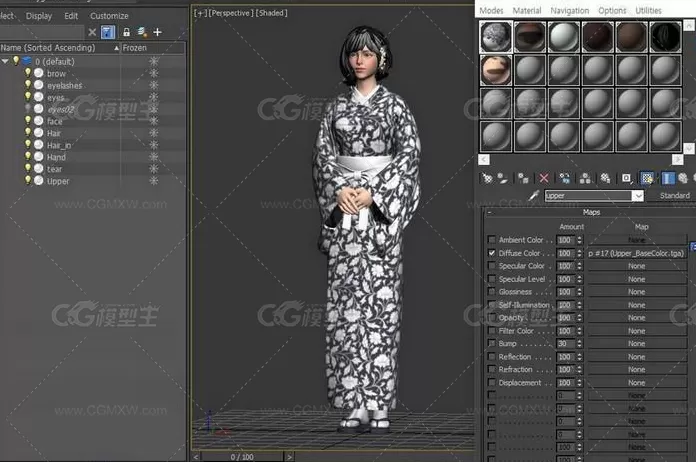 日本女孩子3dmax模型-2