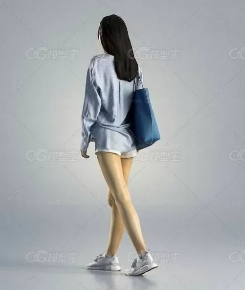 3dmax模型-配景用美女-2