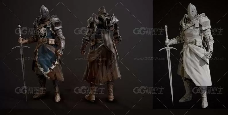 精品武士立像3D模型 今日特价 只需要1魔金 机会难得 不容错过-3