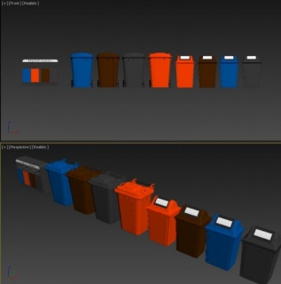 垃圾桶 3D模型