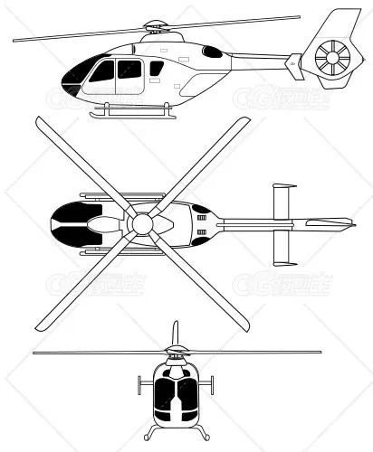 EC-635武装直升机maya模型下载 军用武装直升飞机maya模型！-8