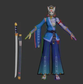 金属对决 唐刀女3D模型